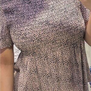 Pink Leopard Print Women's Top